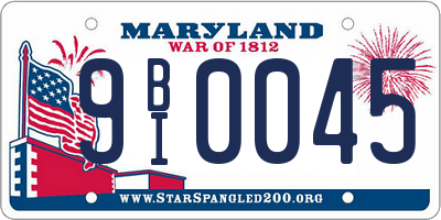 MD license plate 9BI0045