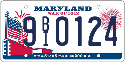 MD license plate 9BI0124