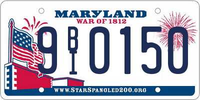 MD license plate 9BI0150