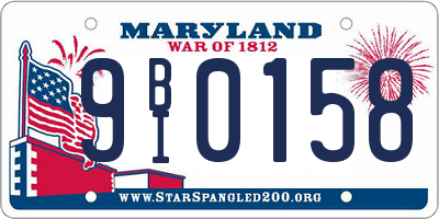 MD license plate 9BI0158
