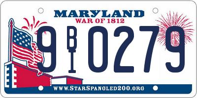 MD license plate 9BI0279
