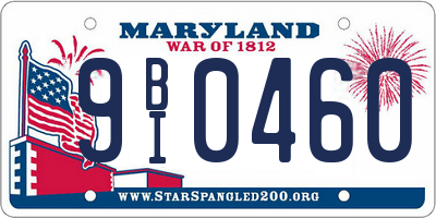 MD license plate 9BI0460