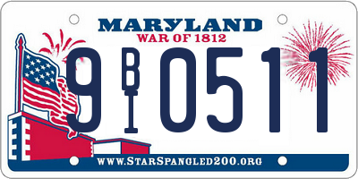 MD license plate 9BI0511