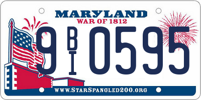 MD license plate 9BI0595