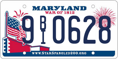 MD license plate 9BI0628