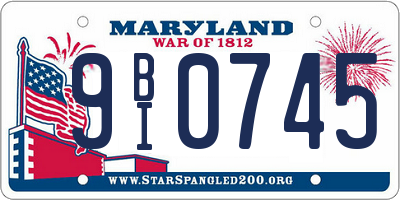 MD license plate 9BI0745