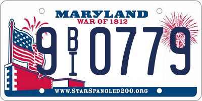 MD license plate 9BI0779