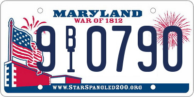 MD license plate 9BI0790