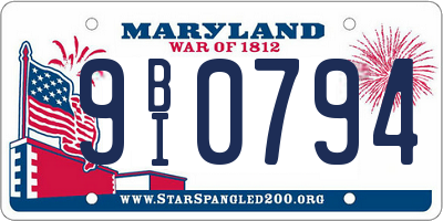 MD license plate 9BI0794