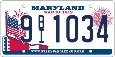 MD license plate 9BI1034