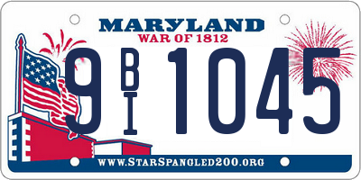 MD license plate 9BI1045