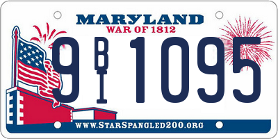 MD license plate 9BI1095