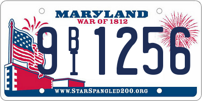 MD license plate 9BI1256