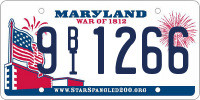 MD license plate 9BI1266