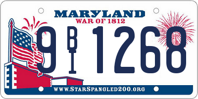 MD license plate 9BI1268
