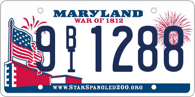 MD license plate 9BI1288