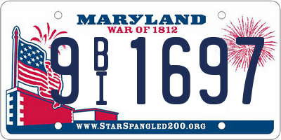 MD license plate 9BI1697
