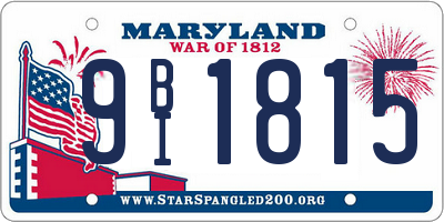 MD license plate 9BI1815