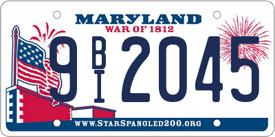 MD license plate 9BI2045