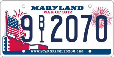 MD license plate 9BI2070
