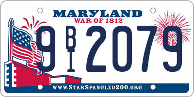 MD license plate 9BI2079