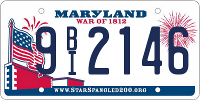 MD license plate 9BI2146