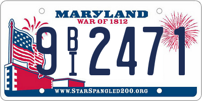 MD license plate 9BI2471