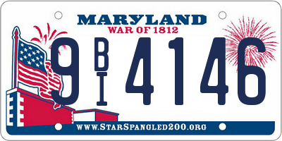 MD license plate 9BI4146