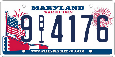 MD license plate 9BI4176