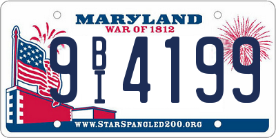 MD license plate 9BI4199