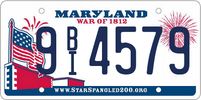 MD license plate 9BI4579