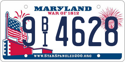 MD license plate 9BI4628