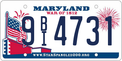 MD license plate 9BI4731