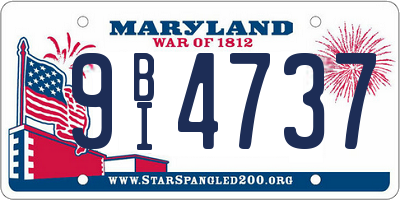 MD license plate 9BI4737