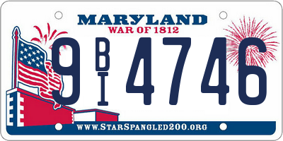 MD license plate 9BI4746