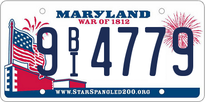 MD license plate 9BI4779
