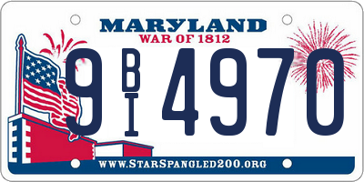 MD license plate 9BI4970