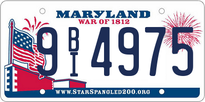 MD license plate 9BI4975