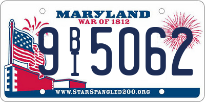 MD license plate 9BI5062