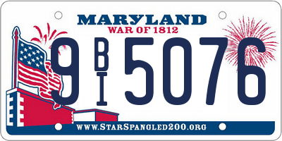 MD license plate 9BI5076