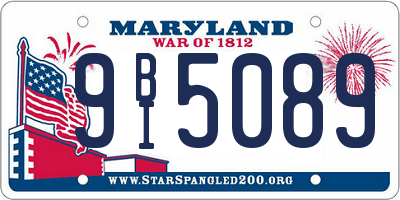 MD license plate 9BI5089