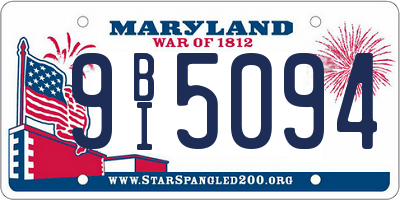 MD license plate 9BI5094