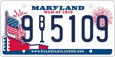 MD license plate 9BI5109
