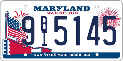 MD license plate 9BI5145