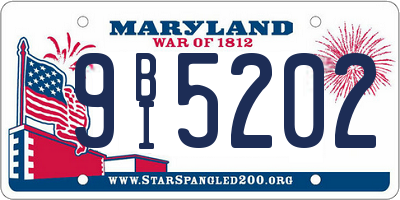 MD license plate 9BI5202