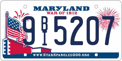 MD license plate 9BI5207