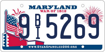 MD license plate 9BI5269