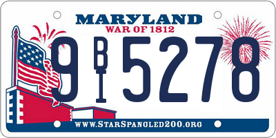 MD license plate 9BI5278