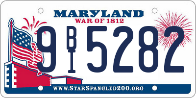 MD license plate 9BI5282
