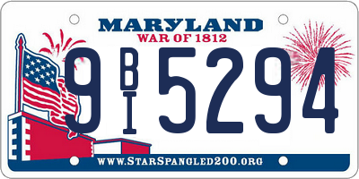 MD license plate 9BI5294